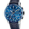 Festina Timeless Chronograph Lederarmband blaues Zifferblatt Quarz F20561-3 100M Herrenuhr