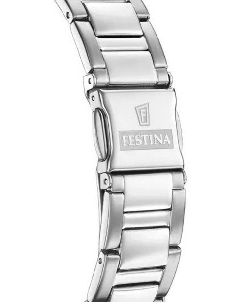 Festina Rainbow Chronograph Kristall Akzente Edelstahl schwarzes Zifferblatt Quarz F20606-3 100M Damenuhr