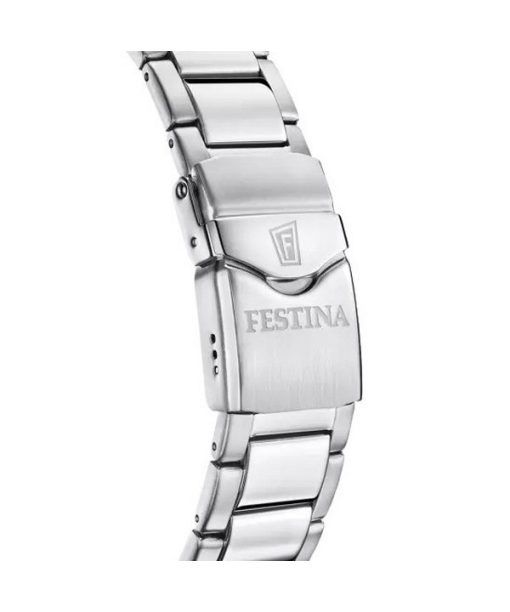 Festina The Originals Edelstahl orangefarbenes Zifferblatt Quarz Taucheruhr F20665-5 200M Herrenuhr