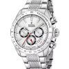 Festina Timeless Chronograph Edelstahl weißes Zifferblatt Quarz F20668-1 100M Herrenuhr