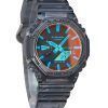 Casio G-Shock Analog-Digital-transparentes Harzarmband mehrfarbiges Zifferblatt Quarz GA-2100TLS-8A 200M Herrenuhr