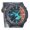 Casio G-Shock Analog-Digital-transparentes Harzarmband mehrfarbiges Zifferblatt Quarz GA-2100TLS-8A 200M Herrenuhr