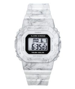 Casio G-Shock Digitaluhr mit weißem Armband aus biobasiertem Harz, robuste Solaranlage GMS-S5600RT-7, 200 m