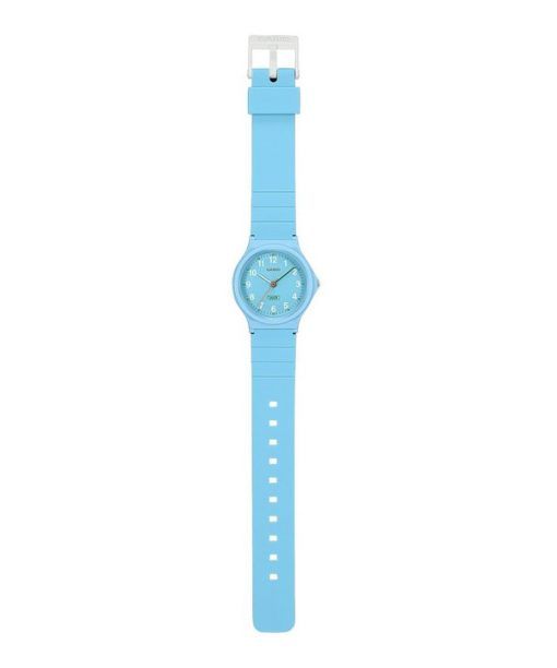 Casio Pop Analog Blau Biobasiertes Harzarmband Blaues Zifferblatt Quarz LQ-24B-2B Damenuhr