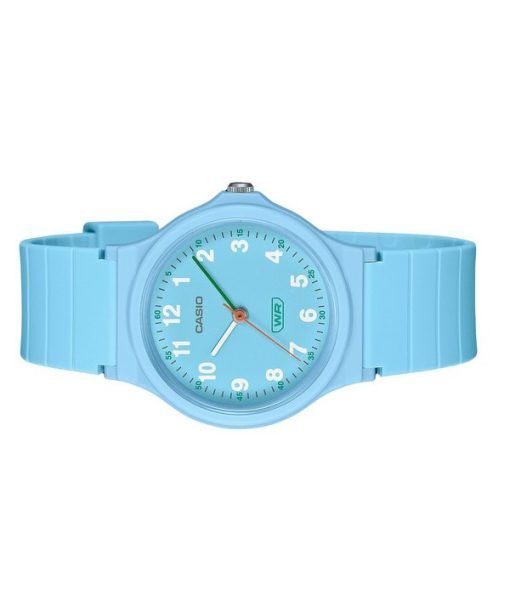 Casio Pop Analog Blau Biobasiertes Harzarmband Blaues Zifferblatt Quarz LQ-24B-2B Damenuhr