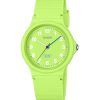 Casio Pop Analog Limettengrünes Armband aus biobasiertem Harz Limettengrünes Zifferblatt Quarz LQ-24B-3B Damenuhr