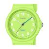 Casio Pop Analog Limettengrünes Armband aus biobasiertem Harz Limettengrünes Zifferblatt Quarz LQ-24B-3B Damenuhr