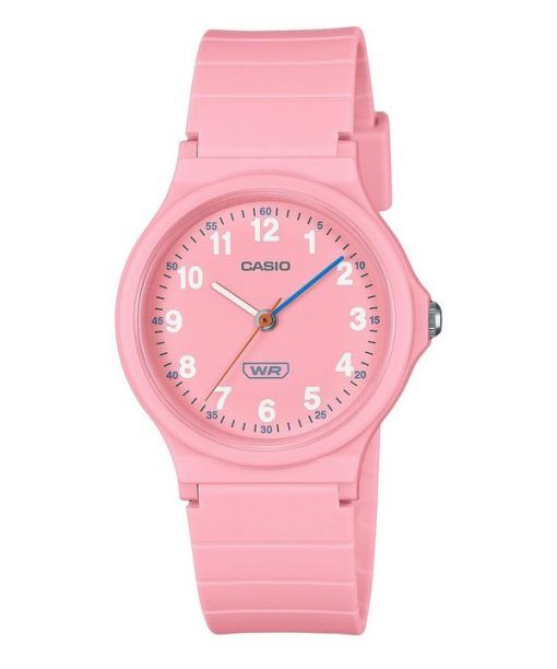 Casio Pop Analog Pink Biobasiertes Harzarmband Rosa Zifferblatt Quarz LQ-24B-4B Damenuhr