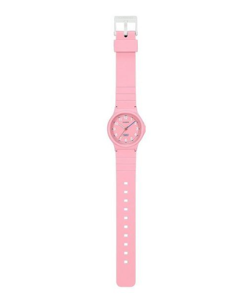 Casio Pop Analog Pink Biobasiertes Harzarmband Rosa Zifferblatt Quarz LQ-24B-4B Damenuhr