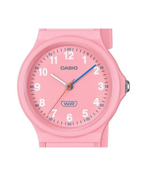 Casio Pop Analog Pink Biobasiertes Harzarmband Rosa Zifferblatt Quarz LQ-24B-4B Damenuhr