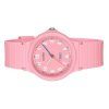 Casio Pop Analog Pink Biobasiertes Harzarmband Rosa Zifferblatt Quarz LQ-24B-4B Damenuhr