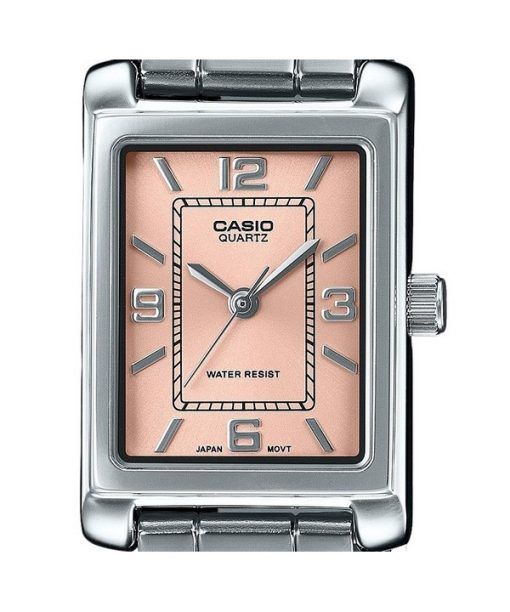 Casio Standard Analog Edelstahl Rosa Zifferblatt Quarz LTP-1234DD-4A Damenuhr