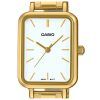 Casio Standard Analog Goldfarben Edelstahl weißes Zifferblatt Quarz LTP-V009G-7E Damenuhr