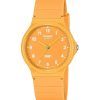 Casio POP Analoge Unisex-Armbanduhr aus biobasiertem Harz mit orangefarbenem Zifferblatt und Quarzwerk MQ-24B-9B