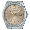 Casio Standard Analog ionenplattierter Edelstahl beiges Zifferblatt Quarz MTP-1302DD-9AV Herrenuhr