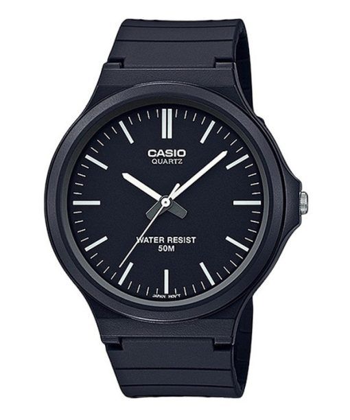 Casio Youth Analog Harzarmband schwarzes Zifferblatt Quarz MW-240-1EV Herrenuhr