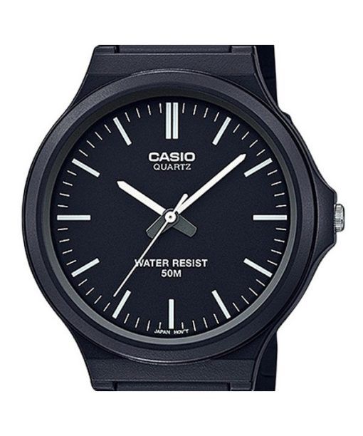 Casio Youth Analog Harzarmband schwarzes Zifferblatt Quarz MW-240-1EV Herrenuhr