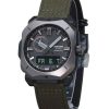 Casio ProTrek Analog-Digital-Armband aus grünem Cordura-Stoff, graues Zifferblatt, robuste Solar-PRW-6900YB-3 100M Herrenuhr