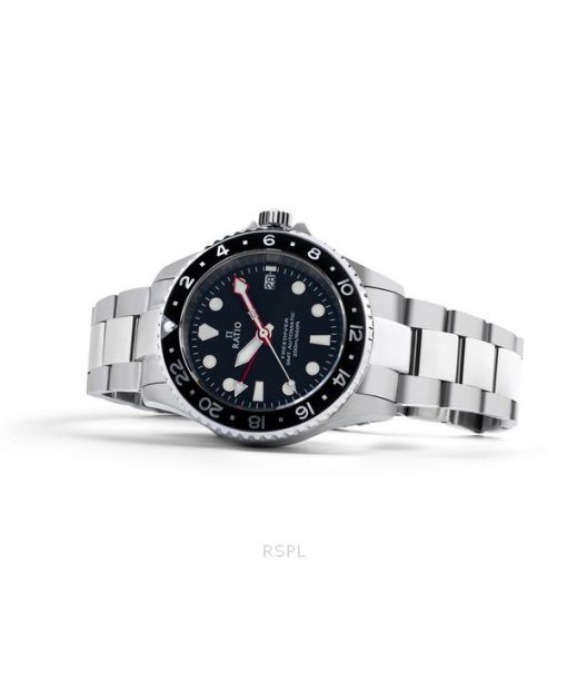 Ratio FreeDiver GMT-Serie Saphir Edelstahl schwarzes Zifferblatt Automatik RTF051 200M Herrenuhr