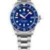 Ratio FreeDiver GMT-Serie Saphir Edelstahl blaues Zifferblatt Automatik RTF053 200M Herrenuhr