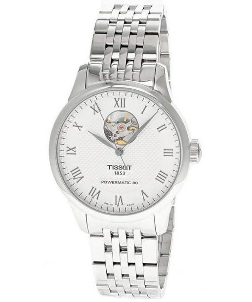 Tissot Le Locle Powermatic 80 Open Heart Silbernes Zifferblatt Automatik T006.407.11.033.02 Herrenuhr