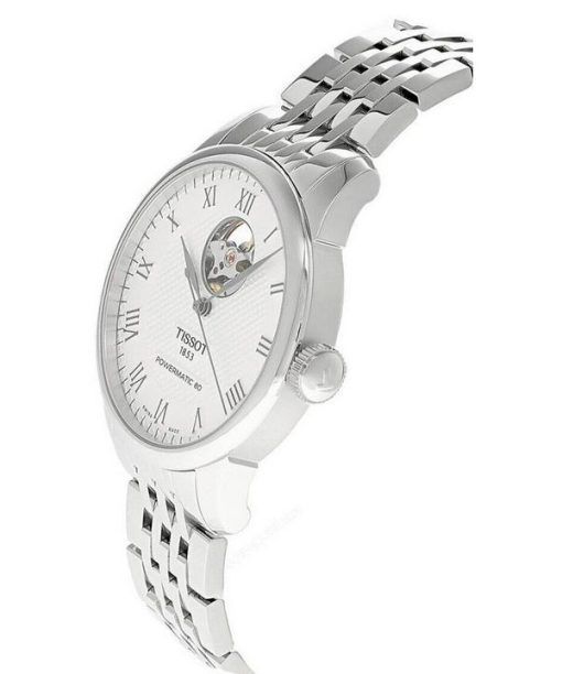 Tissot Le Locle Powermatic 80 Open Heart Silbernes Zifferblatt Automatik T006.407.11.033.02 Herrenuhr