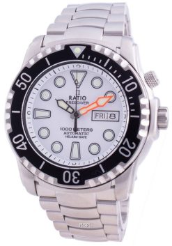 Verhältnis Free Diver Helium-Safe 1000M Saphir Automatik 1068HA96-34VA-WHT Herrenuhr