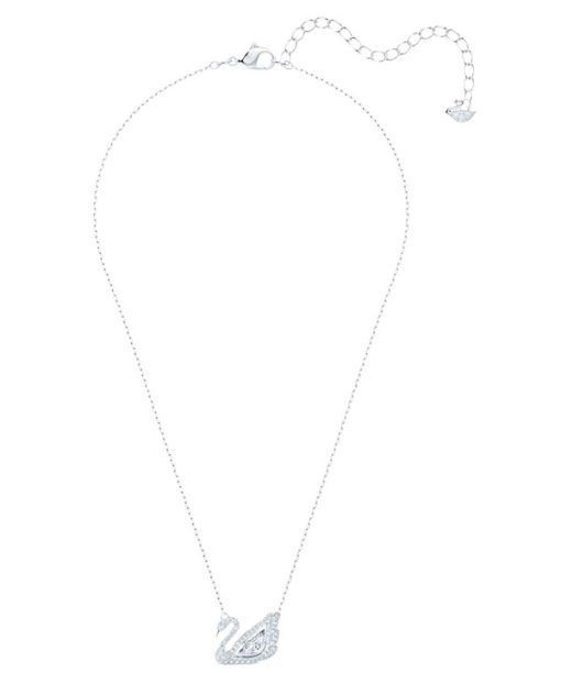 Swarovski Swan Weiße Rhodium-Halskette 5514421 für Damen