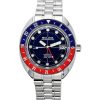 Bulova Oceanographer GMT Edelstahl blaues Zifferblatt automatische Taucheruhr 96B405 200M Herrenuhr