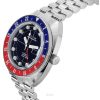 Bulova Oceanographer GMT Edelstahl blaues Zifferblatt automatische Taucheruhr 96B405 200M Herrenuhr