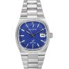 Bulova Classic Super Seville 262kHz Precisionist Edelstahl blaues Zifferblatt Quarz 96B440 Herrenuhr