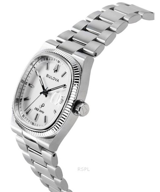 Bulova Classic Super Seville 262kHz Precisionist Edelstahlarmband Silbernes Zifferblatt Quarz 96B444 Herrenuhr