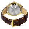 Bulova Jet Star Lederarmband goldfarbenes Zifferblatt Quarz 97B214 Herrenuhr