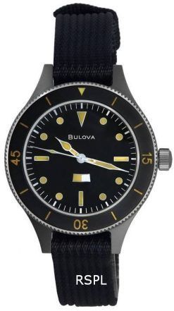 Bulova Archive Mil-Ships Limited Edition Schwarzes Zifferblatt Automatik 98A266 Herrenuhr