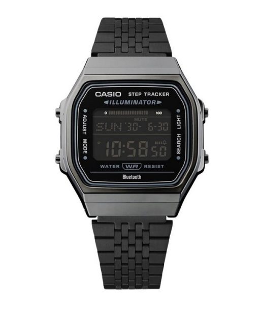 Casio Vintage Digital Smartphone Link Edelstahl Quarz ABL-100WEGG-1B Unisex Uhr