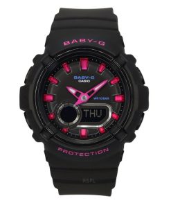 Casio Baby-G Analog-Digital-Harzarmband schwarzes Zifferblatt Quarz BGA-280DN-1A 100M Damenuhr