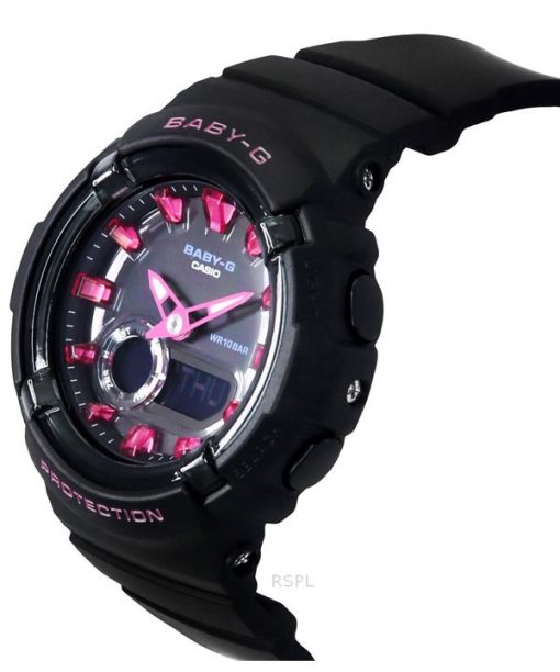 Casio Baby-G Analog-Digital-Harzarmband schwarzes Zifferblatt Quarz BGA-280DN-1A 100M Damenuhr