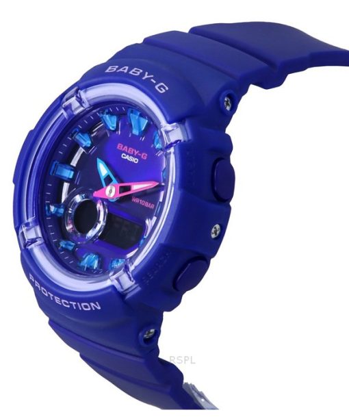 Casio Baby-G Analog-Digital-Harzarmband Blaues Zifferblatt Quarz BGA-280DN-2A 100M Damenuhr