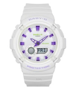 Casio Baby-G Analog-Digital-Harzarmband weißes Zifferblatt Quarz BGA-280DN-7A 100M Damenuhr