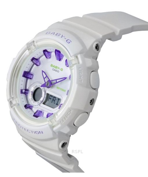 Casio Baby-G Analog-Digital-Harzarmband weißes Zifferblatt Quarz BGA-280DN-7A 100M Damenuhr