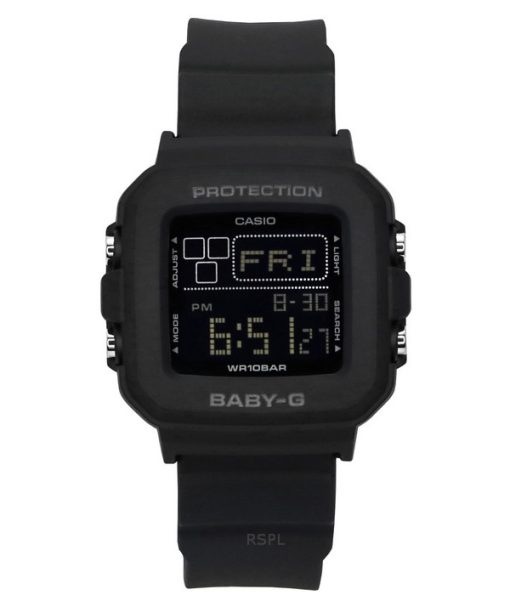 Casio Baby-G Digital Harzarmband schwarzes Zifferblatt Quarz BGD-10-1 100M Damenuhr