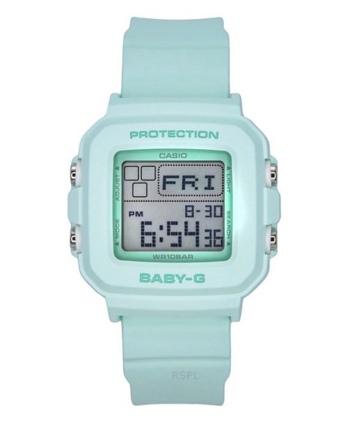 Casio Baby-G Digital Resin Armband Mintgrünes Zifferblatt Quarz BGD-10-3 100M Damenuhr