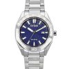 Citizen Eco-Drive Edelstahl blaues Zifferblatt BM7630-80L 100M Herrenuhr