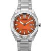 Citizen Eco-Drive Edelstahl orangefarbenes Zifferblatt BM7630-80Z 100M Herrenuhr