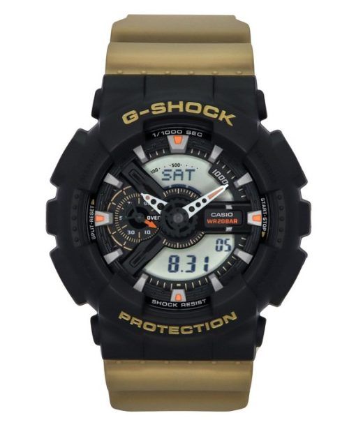 Casio G-Shock Analog-Digital-Harzarmband schwarzes Zifferblatt Quarz GA-110TU-1A5 200M Herrenuhr