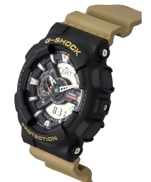 Casio G-Shock Analog-Digital-Harzarmband schwarzes Zifferblatt Quarz GA-110TU-1A5 200M Herrenuhr