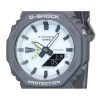 Casio G-Shock Hidden Glow Series Analog-Digital-Armband aus biobasiertem Harz mit weißem Zifferblatt und Quarz GA-2100HD-8A 200M