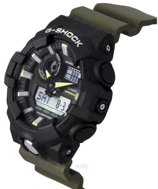 Casio G-Shock Analog-Digital-Harzarmband schwarzes Zifferblatt Quarz GA-710TU-1A3 200M Herrenuhr