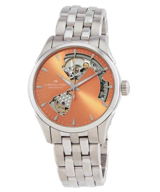 Hamilton Jazzmaster Edelstahl Apricot Open Heart Zifferblatt Automatik H32215100 Damenuhr