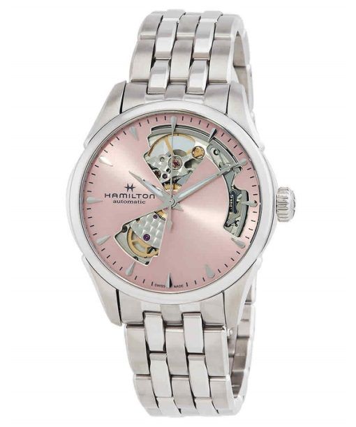 Hamilton Jazzmaster Edelstahl Rosa Open Heart Zifferblatt Automatik H32215170 Damenuhr